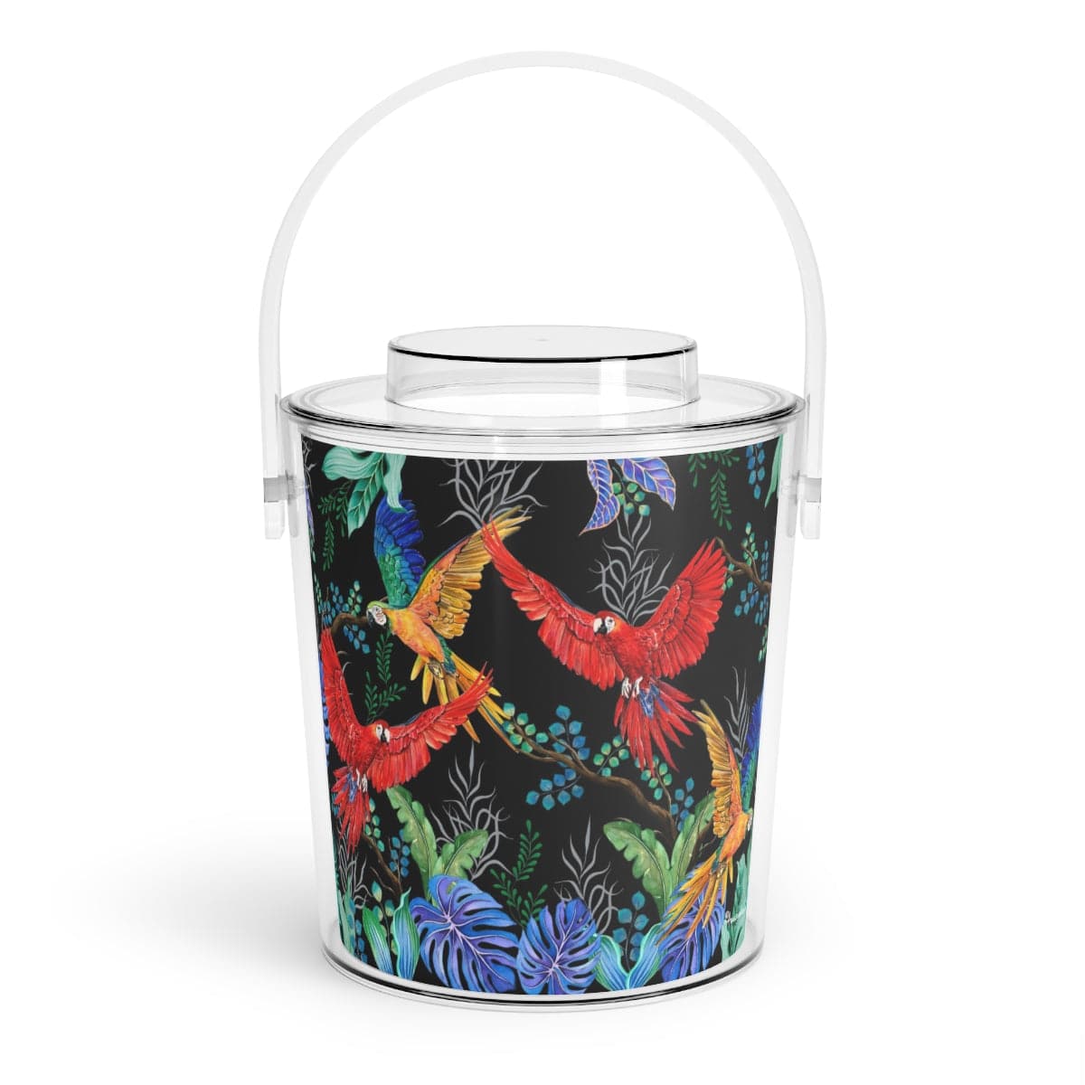 Rainforest Beauties Ice Bucket with Tongs