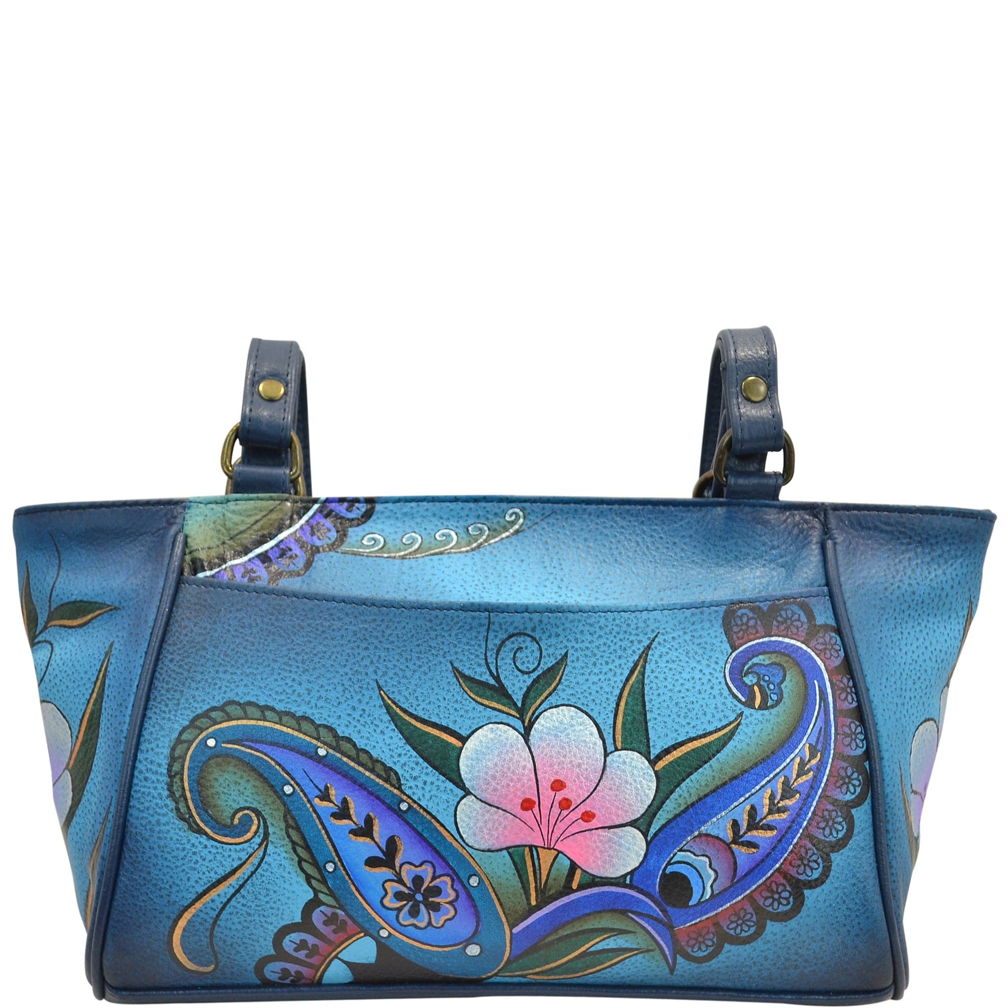 Denim Paisley Floral Organizer Tote - 8052