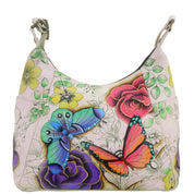 Floral Paradise Large Multi Pocket Hobo - 8060