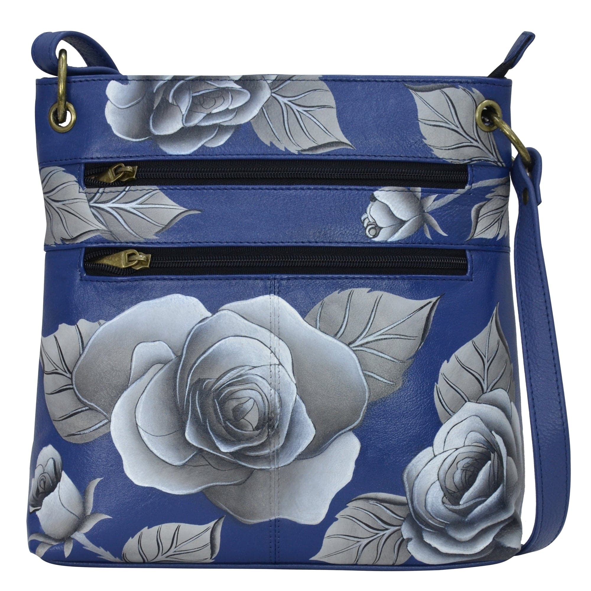 Romantic Rose Blue Medium Crossbody - 8201