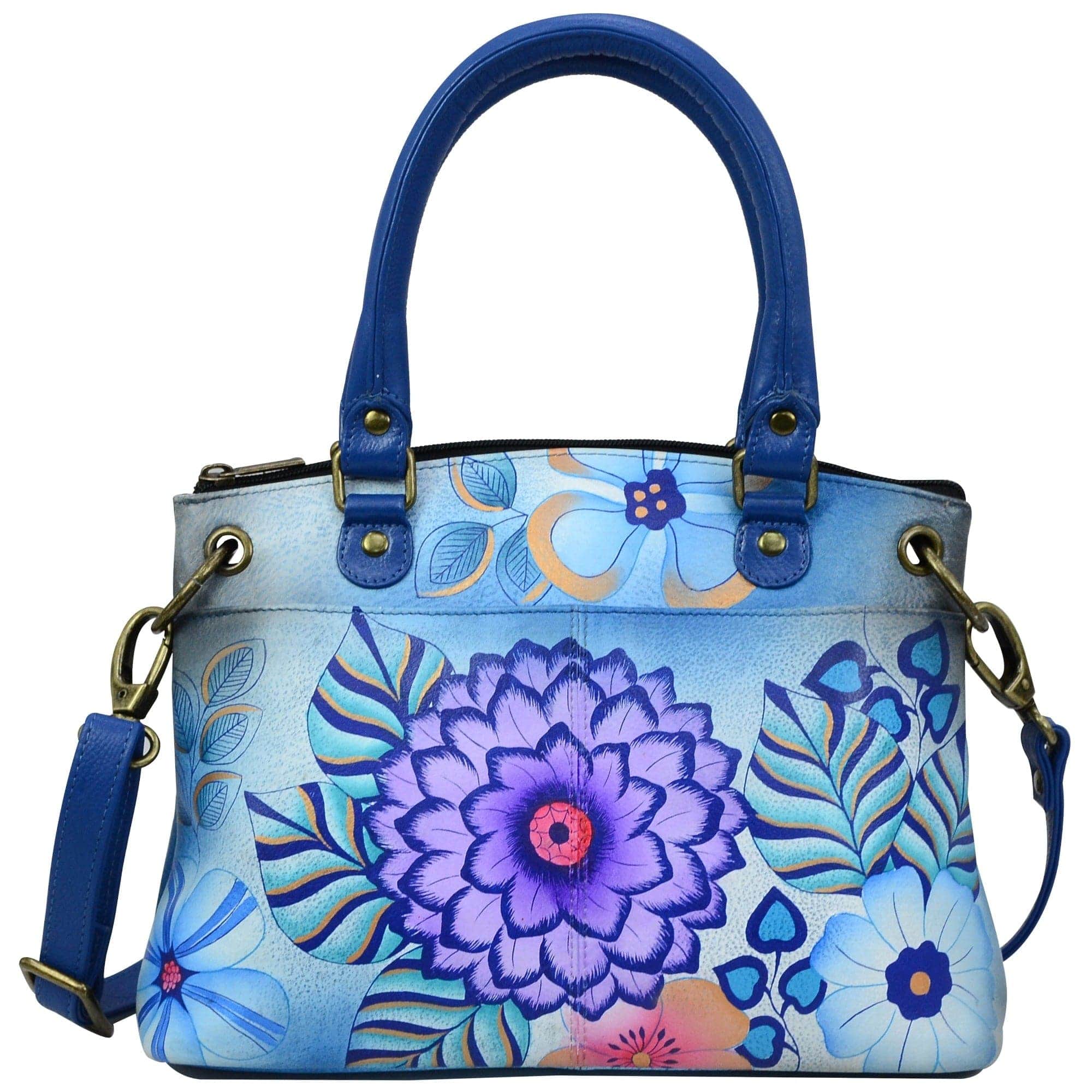 Summer Bloom Blue Small Satchel - 8252