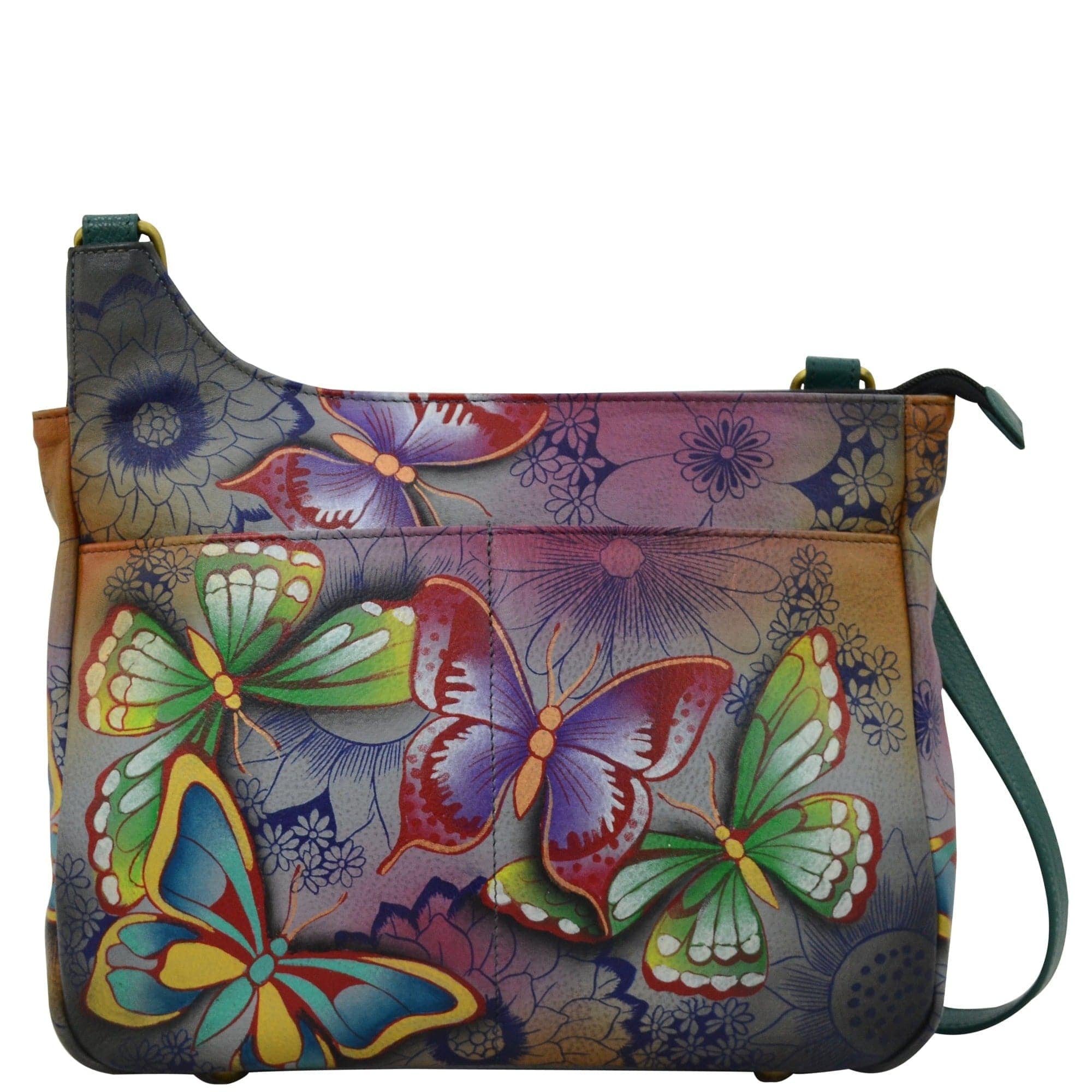 Anna by Anuschka Leather Hand Painted Medium Shoulder Hobo