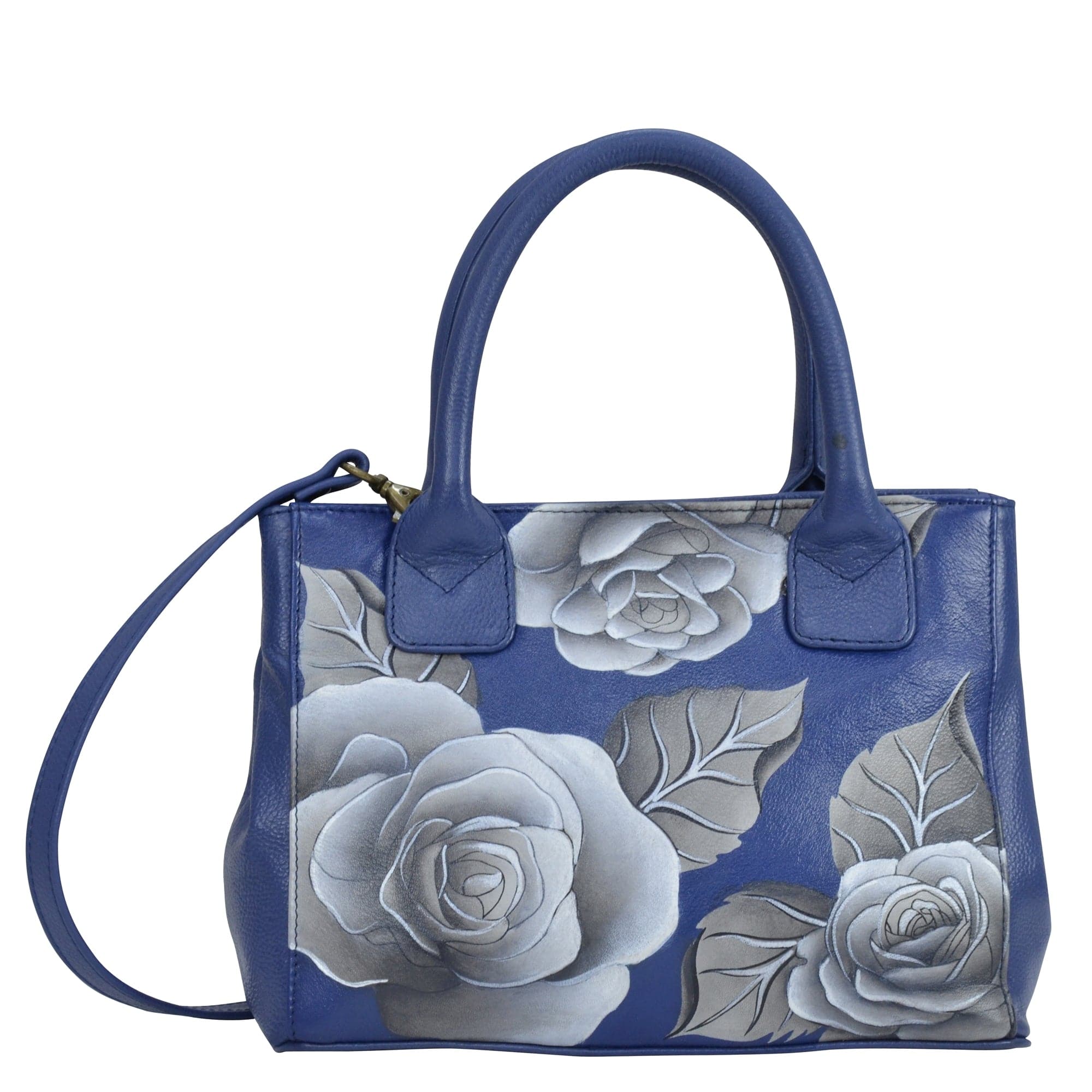 Romantic Rose Blue Small Convertible Tote - 8330