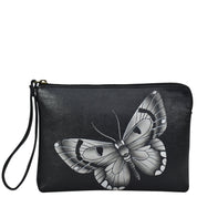 Butterfly Black Wristlet Clutch - 8349