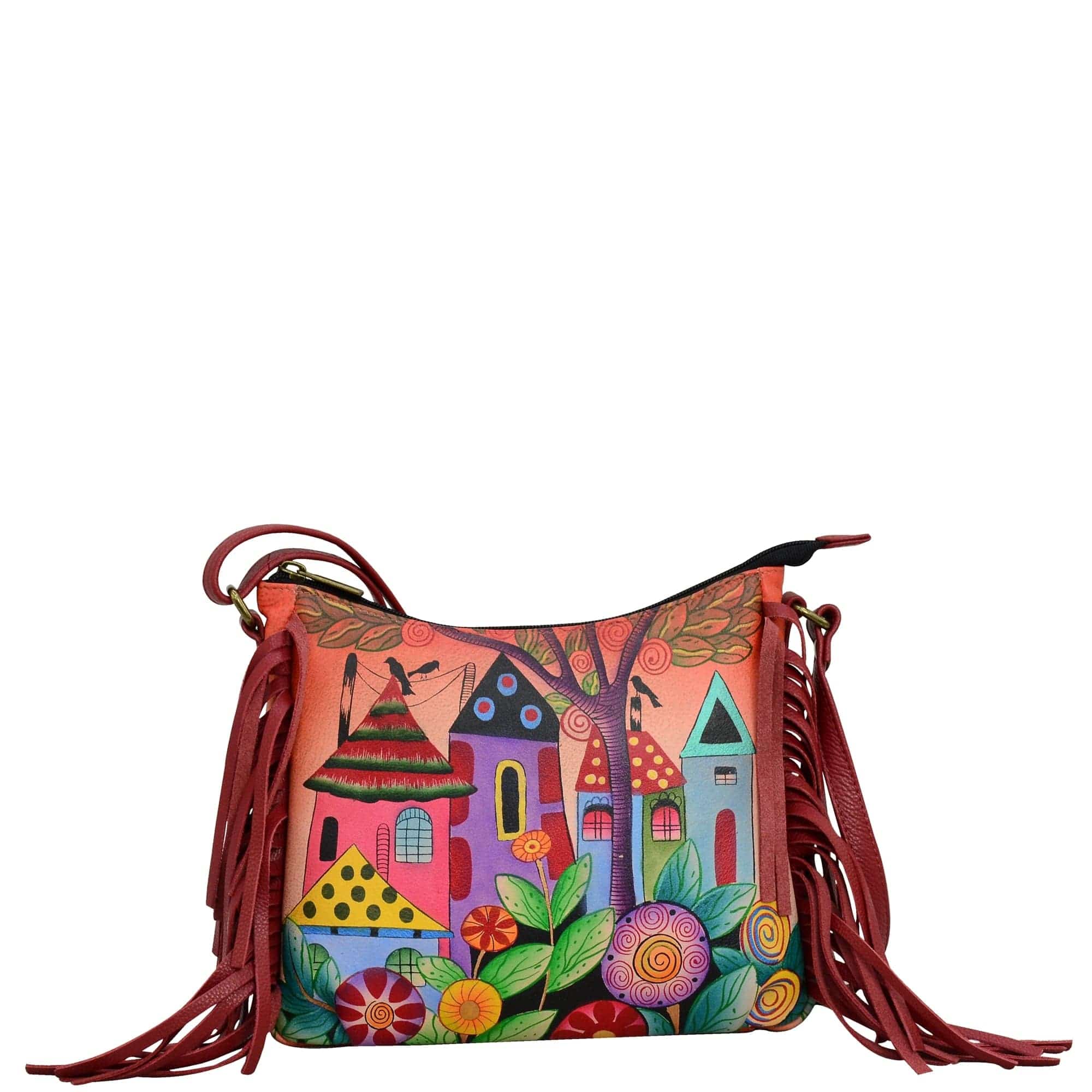 Village Of Dreams Fringed Crossbody - 8377