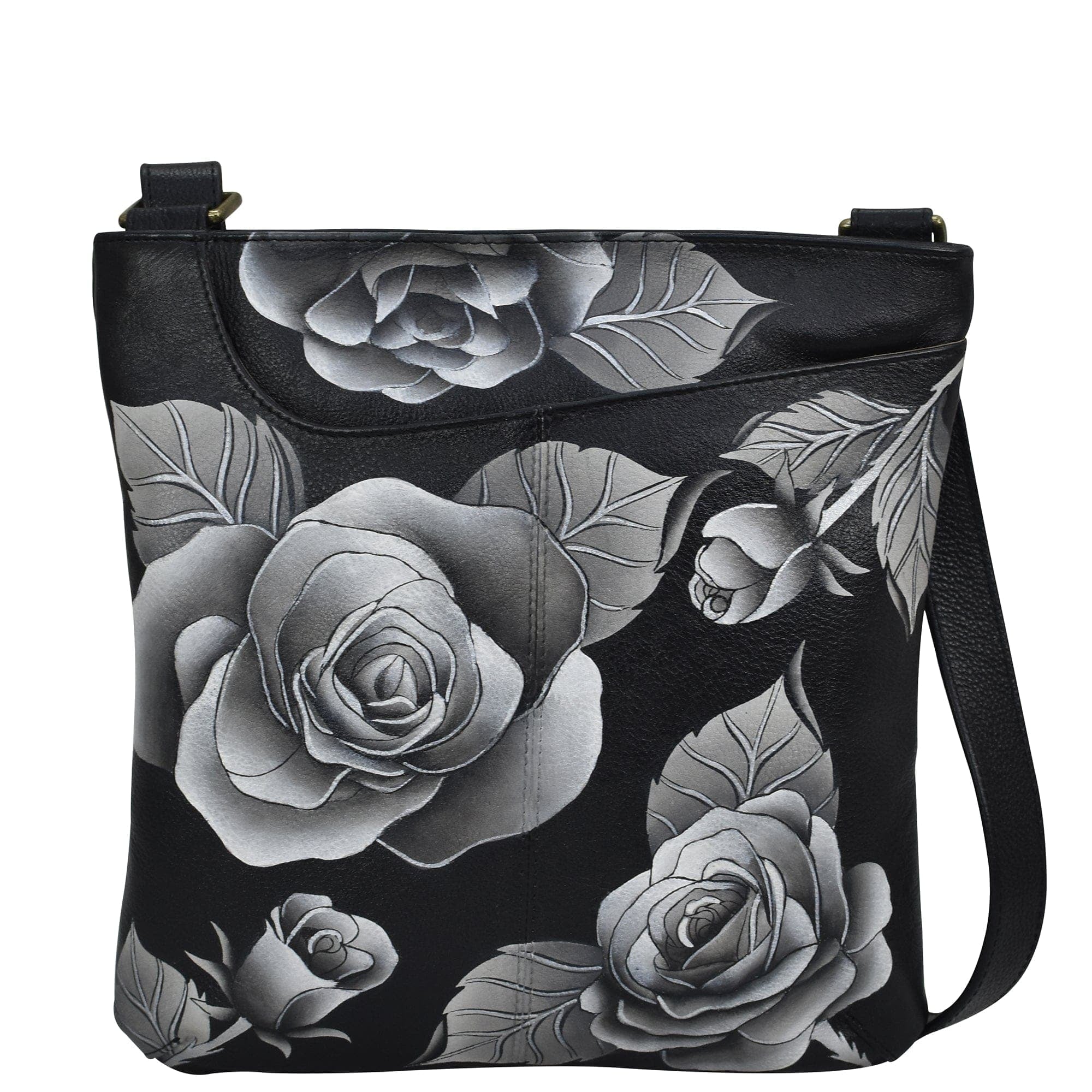  Romantic Rose Black Medium Crossbody - 8495