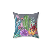 Desert Garden Polyester Square Pillow